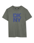 Blue Logo Grey T-Shirt
