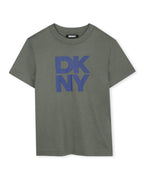 Blue Logo Grey T-Shirt