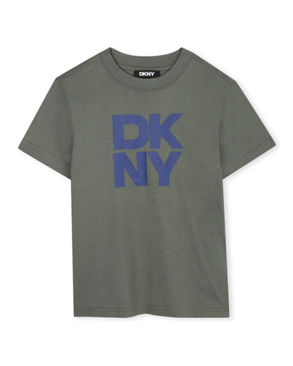 Blue Logo Grey T-Shirt