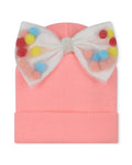 Bow And Pompom Hat