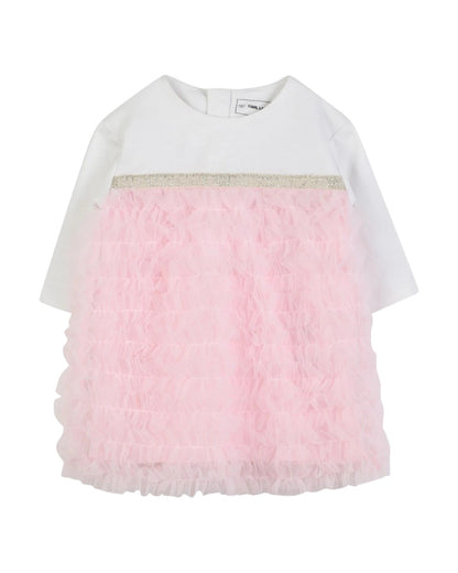 Pink And White Tulle Dress