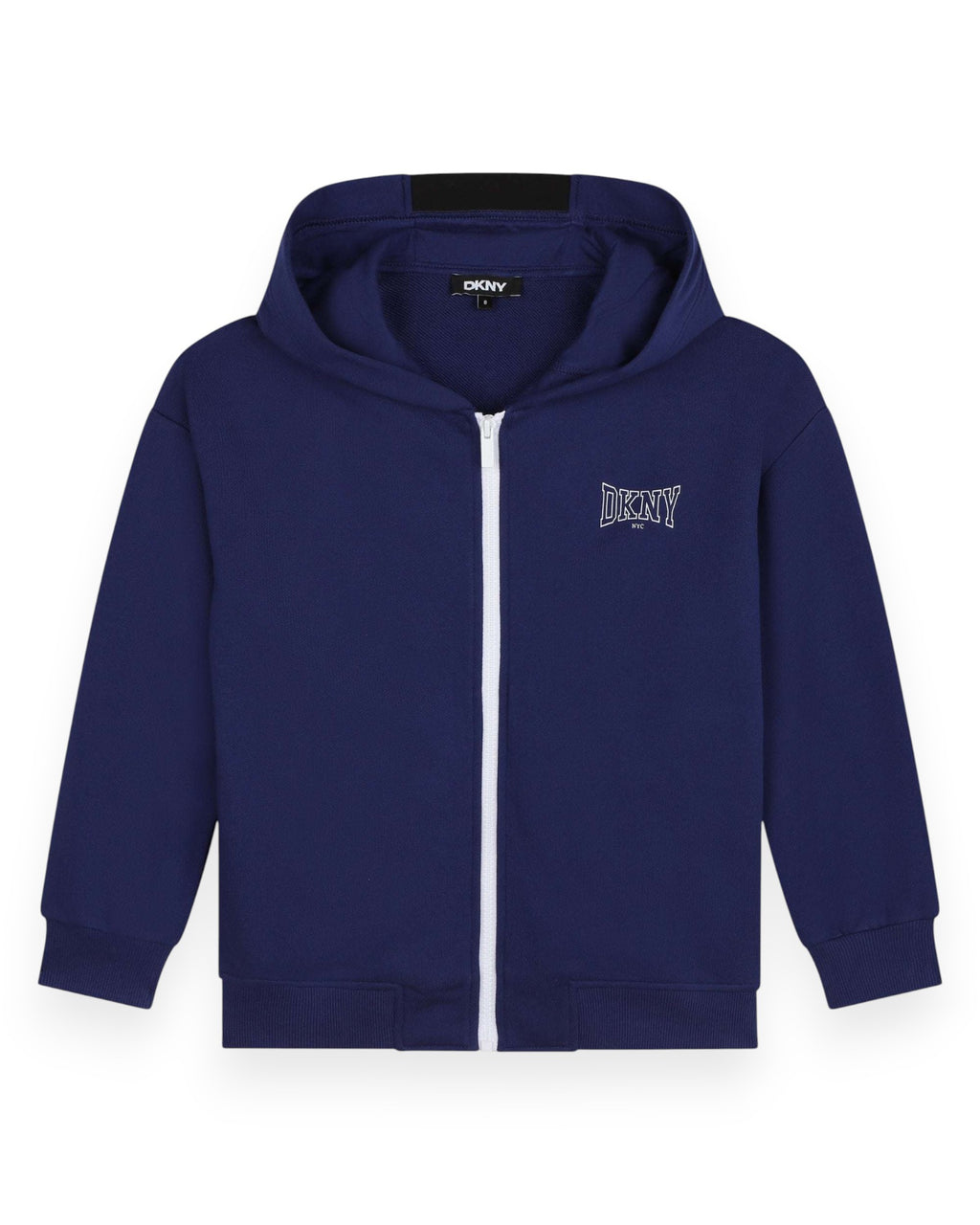 Blue Zip-Up Hooded Sweatshirt
