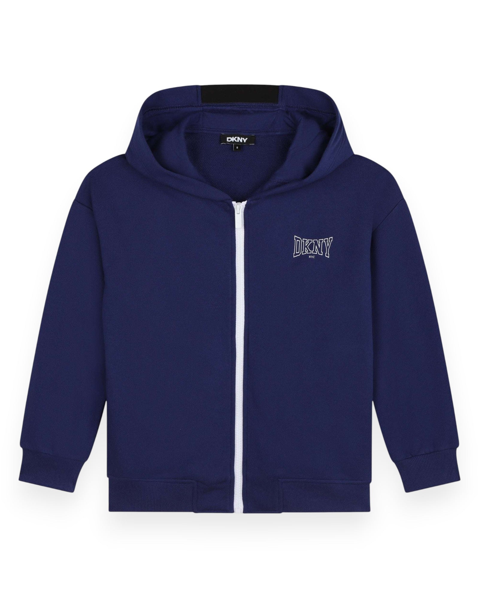 Blue Zip-Up Hooded Sweatshirt