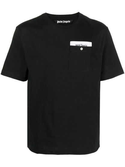 Palm Angels - Тениски - Logo - Tape Cotton T-shirt - Love|Labels