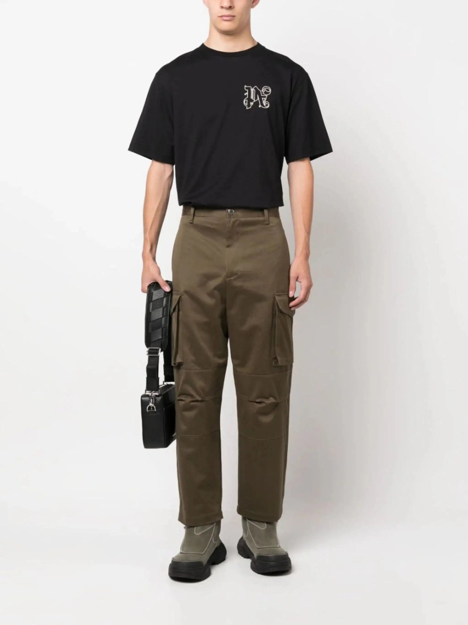 Palm Angels - Тениски - PA Logo - Embroidered T-shirt - Love|Labels