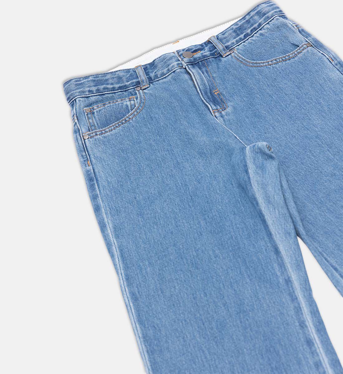 Straight Leg Denim Pants