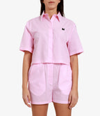 Pink Striped Logo Shirt