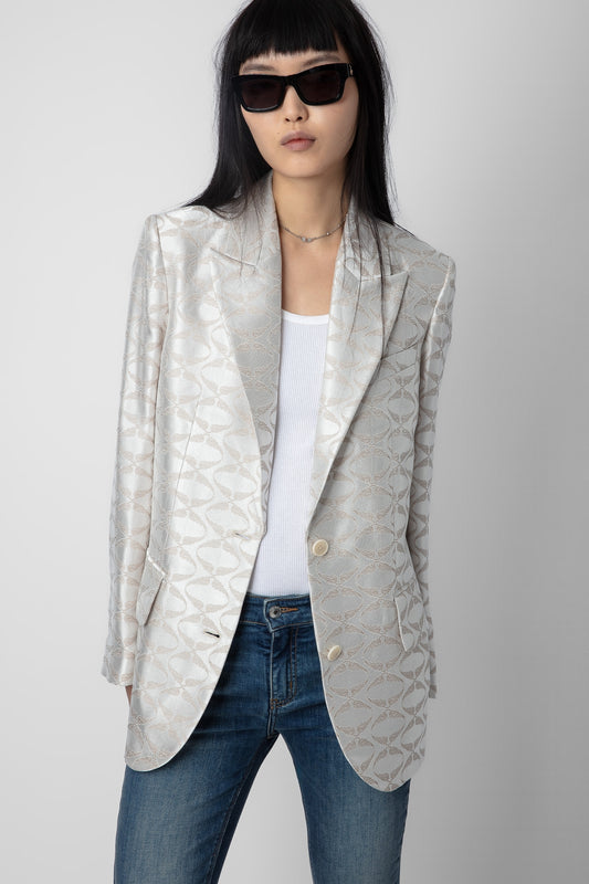 Vicka Wings Jacquard Blazer