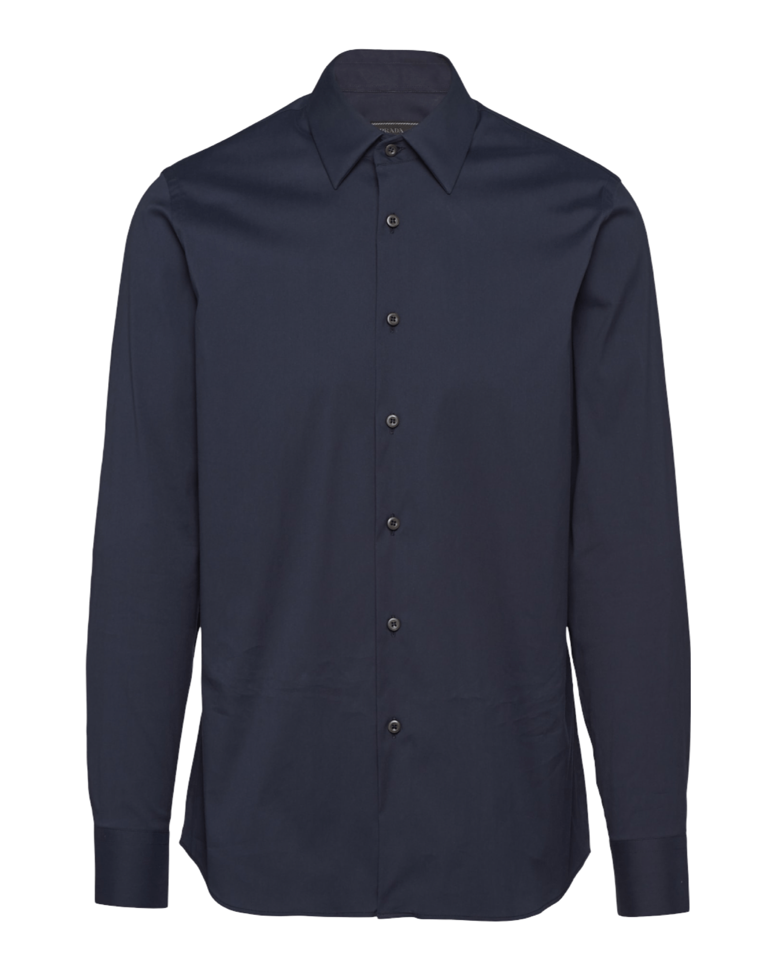 PRADA - Ризи - Navy Blue Poplin Shirt - Love|Labels