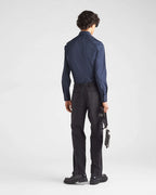 PRADA - Ризи - Navy Blue Poplin Shirt - Love|Labels