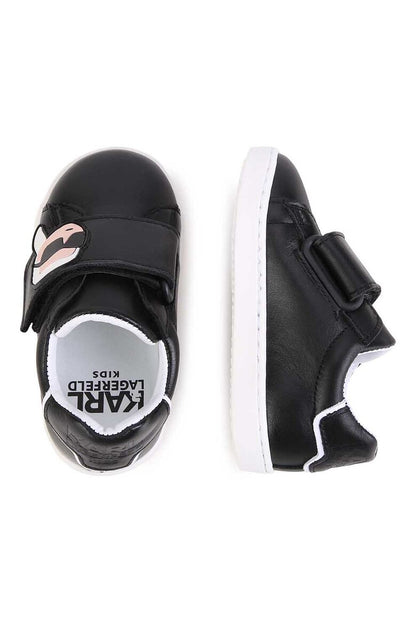 Black Karl Leather Sneakers