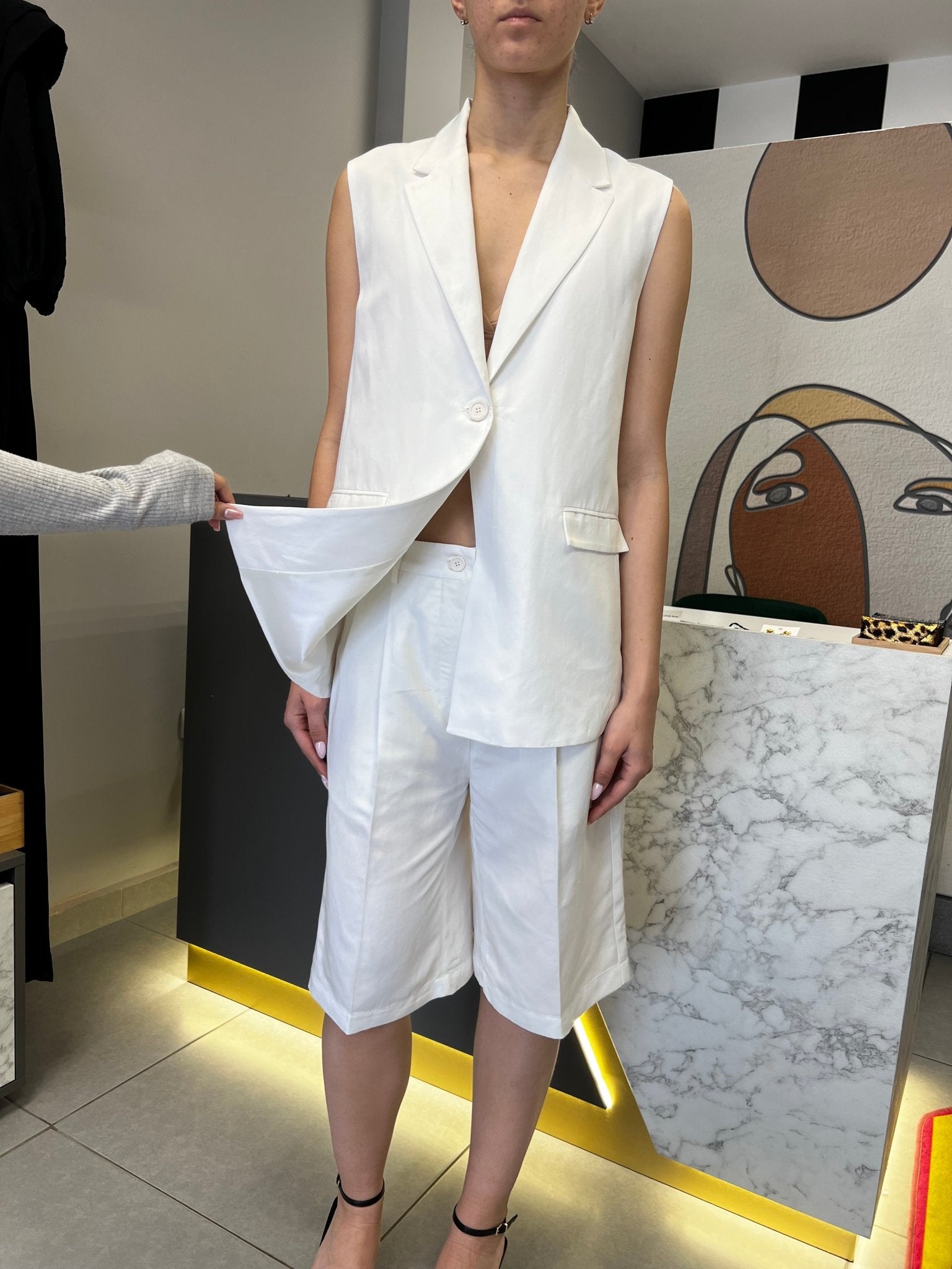 Semicouture - Якета - Fabiana Linen Vest - Love|Labels