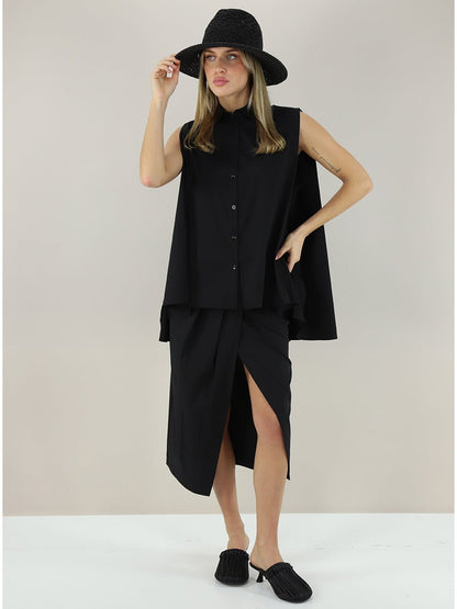 Semicouture - Ризи - Paquita Black Shirt - Love|Labels