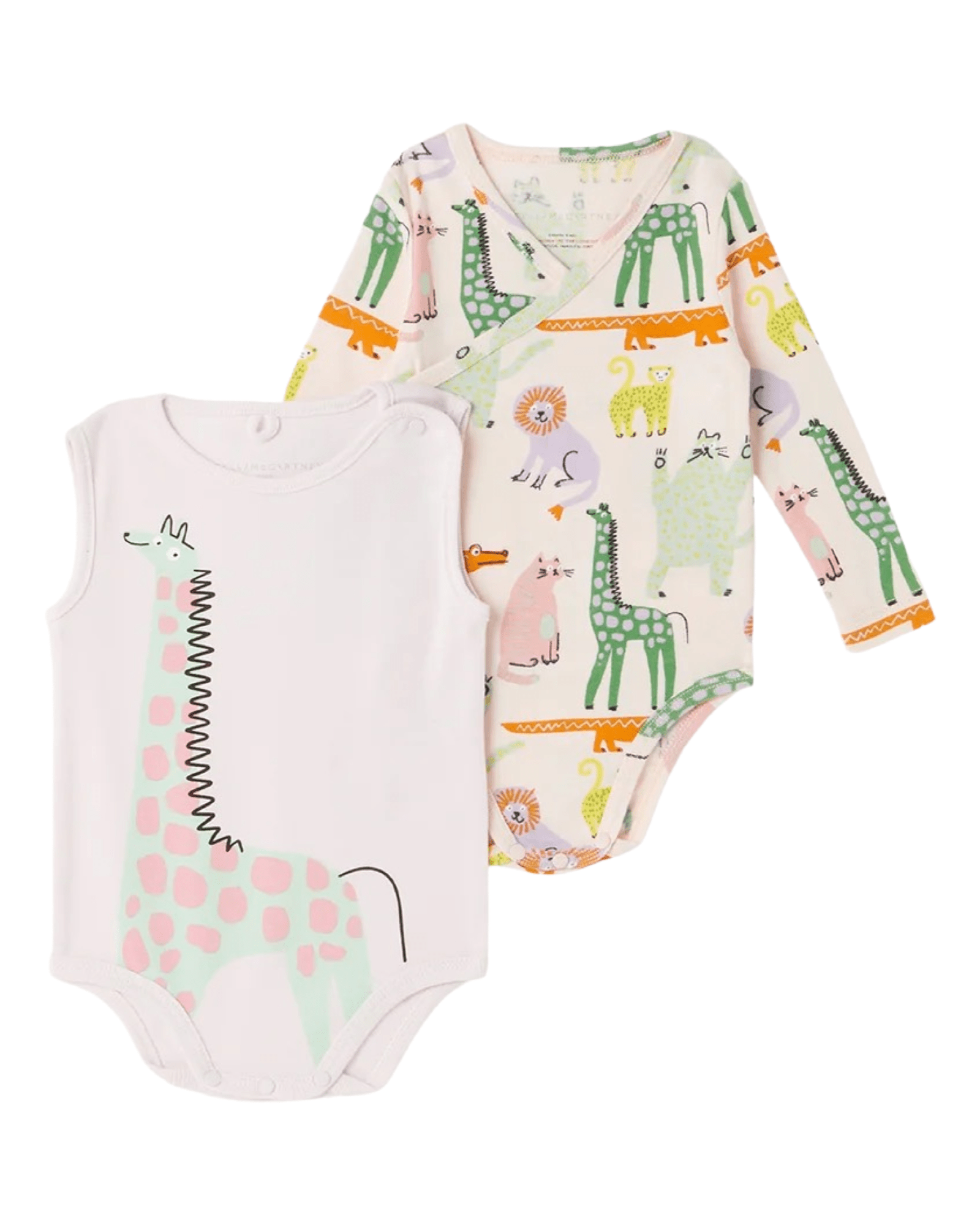 Stella McCARTNEY Kids - Комплекти - Animal Babygirl Set Rompers Pink - Love|Labels