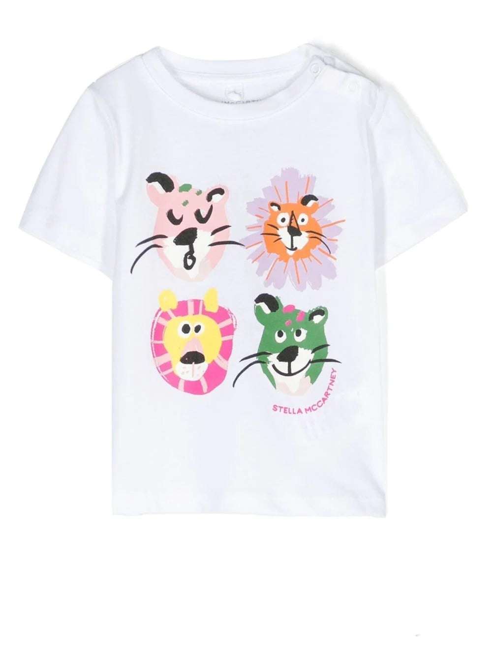 Stella McCARTNEY Kids - Тениски - Animal - Print White T-Shirt - Love|Labels