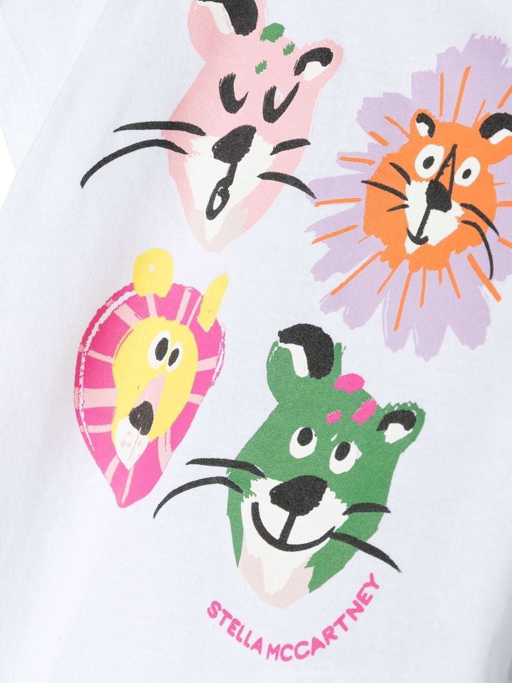Stella McCARTNEY Kids - Тениски - Animal - Print White T-Shirt - Love|Labels