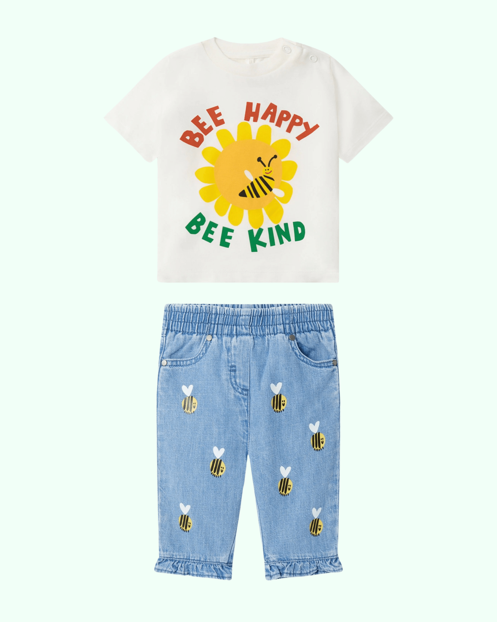 Stella McCARTNEY Kids - Тениски - Bee Happy T-Shirt - Love|Labels