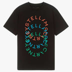Stella McCARTNEY Kids - Тениски - Black Cotton Logo T-Shirt - Love|Labels