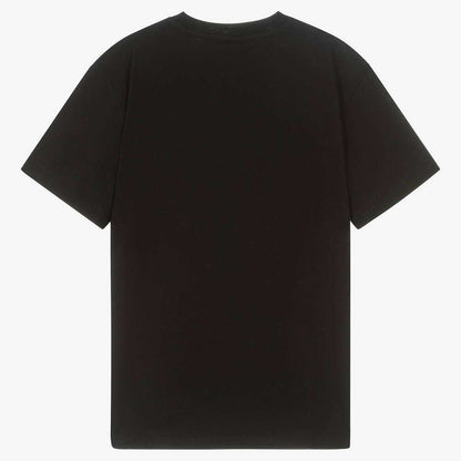 Stella McCARTNEY Kids - Тениски - Black Cotton Logo T-Shirt - Love|Labels