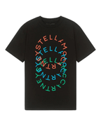 Stella McCARTNEY Kids - Тениски - Black Cotton Logo T-Shirt - Love|Labels