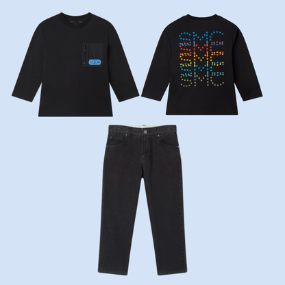 Stella McCARTNEY Kids - Блузи - Black LS Logo Top - Love|Labels