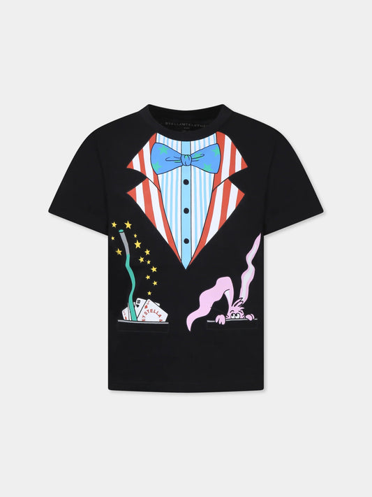 Stella McCARTNEY Kids - Тениски - Black Print T-Shirt - Love|Labels