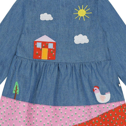 Stella McCARTNEY Kids - Рокли - Blue Denim Embroidered Dress - Love|Labels