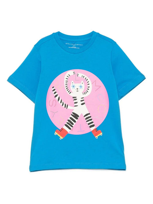 Stella McCARTNEY Kids - Тениски - Blue Print T-Shirt - Love|Labels