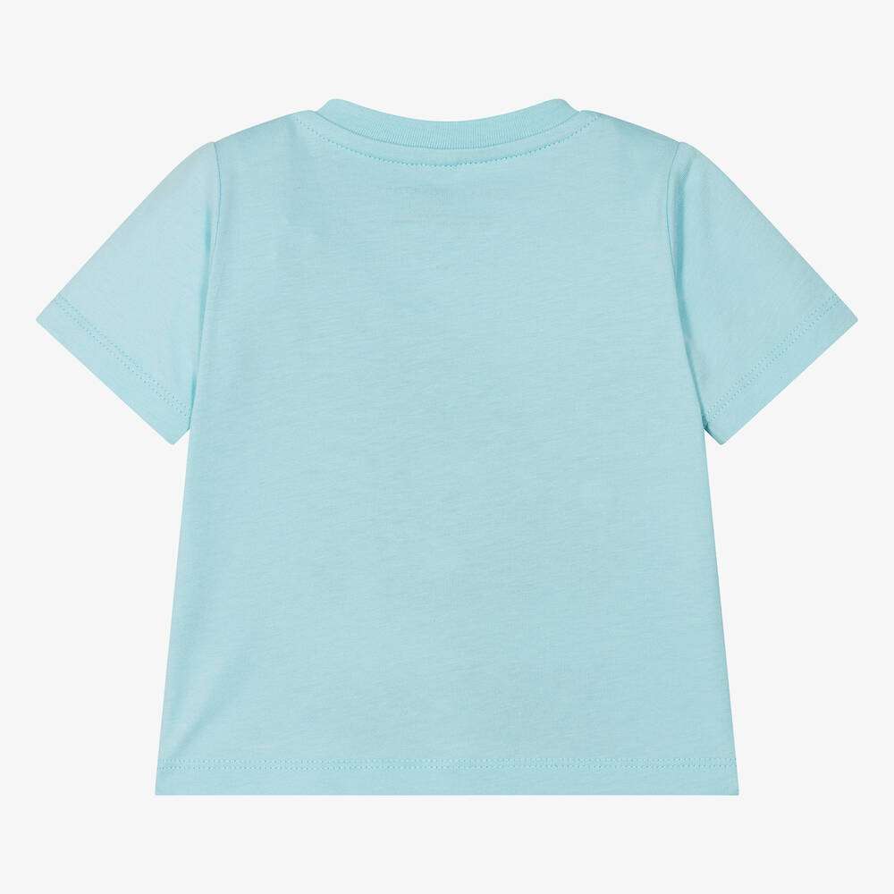 Stella McCARTNEY Kids - Тениски - Blue Shark Organic Cotton T-Shirt - Love|Labels
