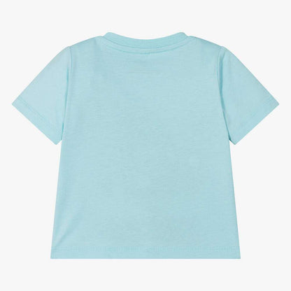 Stella McCARTNEY Kids - Тениски - Blue Shark Organic Cotton T-Shirt - Love|Labels