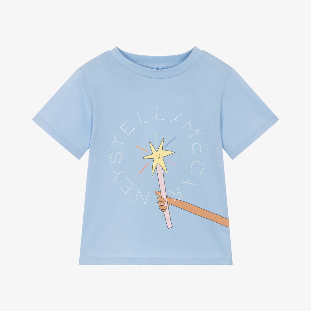 Stella McCARTNEY Kids - Тениски - Blue T-Shirt With Print - Love|Labels