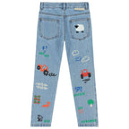 Stella McCARTNEY Kids - Панталони - Boys Blue Doodle Denim Jeans - Love|Labels