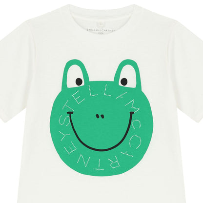 Stella McCARTNEY Kids - Тениски - Boys Ivory Logo Frog T-Shirt - Love|Labels