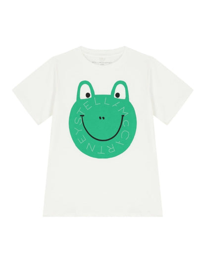 Stella McCARTNEY Kids - Тениски - Boys Ivory Logo Frog T-Shirt - Love|Labels