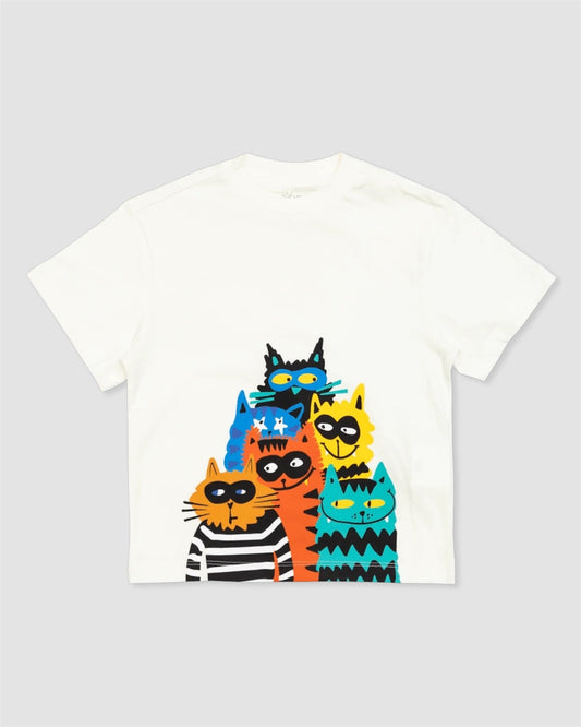Stella McCARTNEY Kids - Тениски - Colorful Cats T-Shirt - Love|Labels