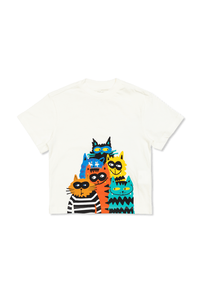 Stella McCARTNEY Kids - Тениски - Colorful Cats T-Shirt - Love|Labels