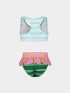 Stella McCARTNEY Kids - Бански - Girls Pink Bees Bikini (UPF50+) - Love|Labels
