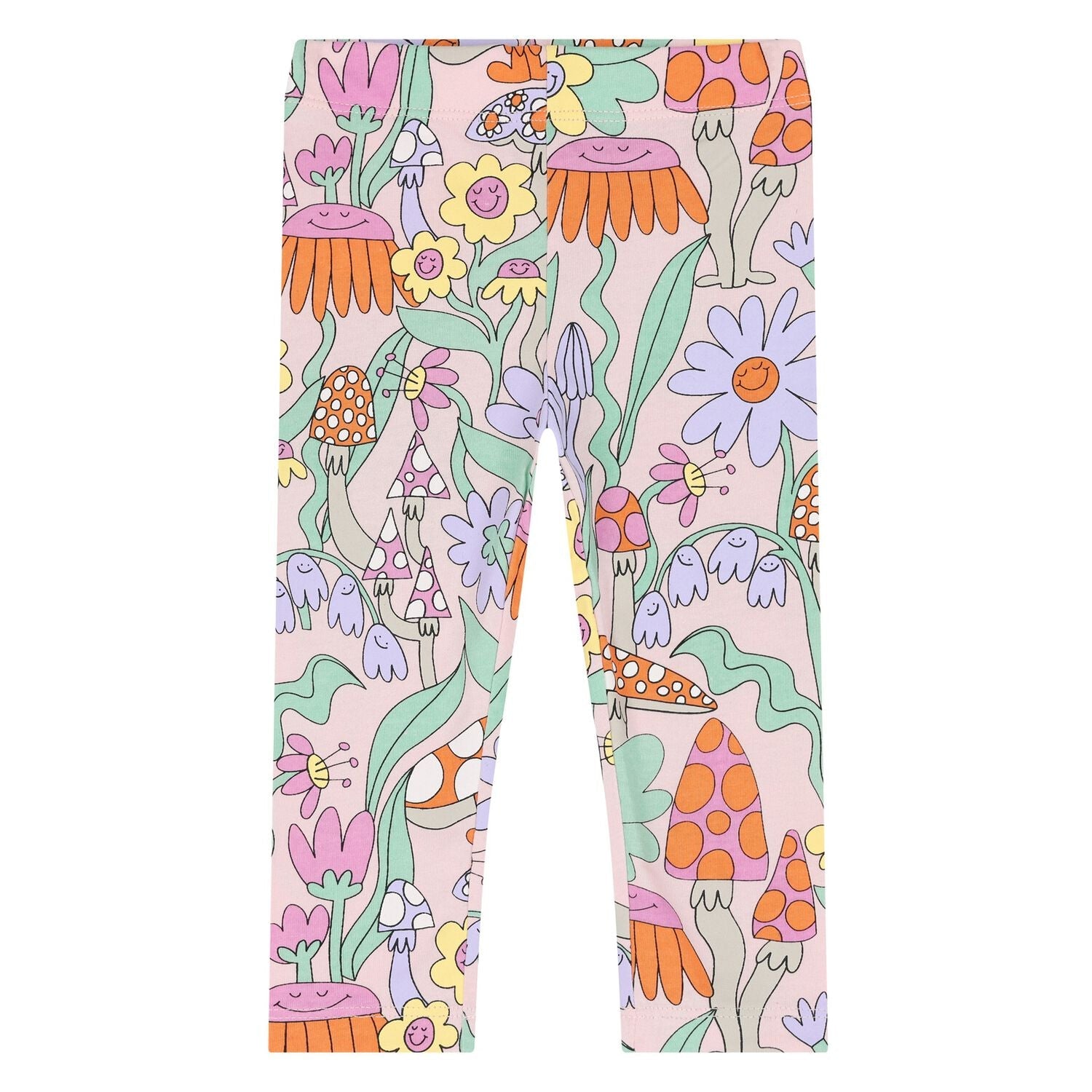 Stella McCARTNEY Kids - Клинове - Girls Pink Flowers Leggings - Love|Labels