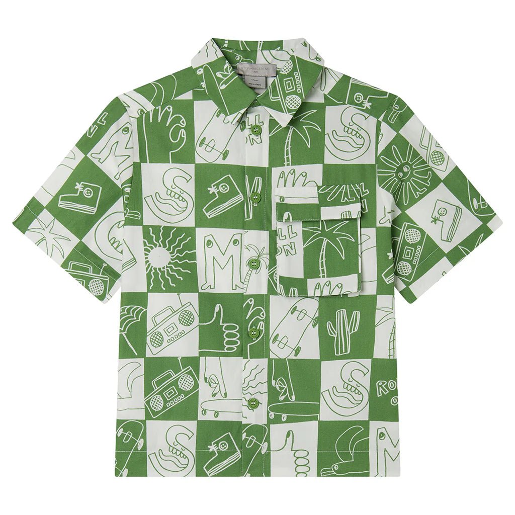 Stella McCARTNEY Kids - Ризи - Green Check Shirt - Love|Labels