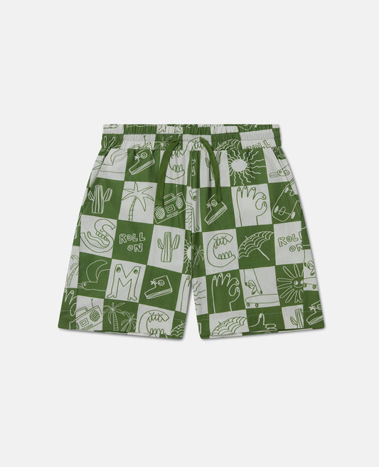 Stella McCARTNEY Kids - Шорти - Green Check Shorts - Love|Labels