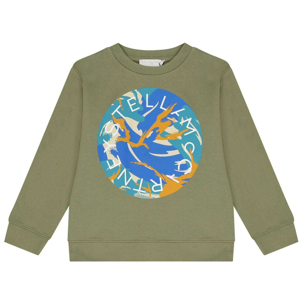 Stella McCARTNEY Kids - Блузи - Green Logo Sweatshirt - Love|Labels