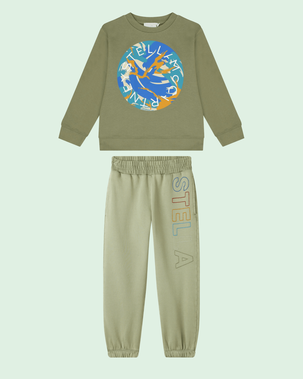 Stella McCARTNEY Kids - Блузи - Green Logo Sweatshirt - Love|Labels