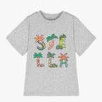 Stella McCARTNEY Kids - Тениски - Grey Cotton Logo T-Shirt - Love|Labels
