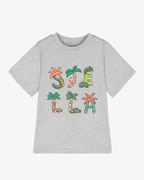 Grey Cotton Logo T-Shirt