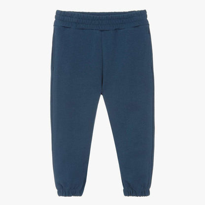 Stella McCARTNEY Kids - Панталони - Navy Blue Cotton Joggers - Love|Labels