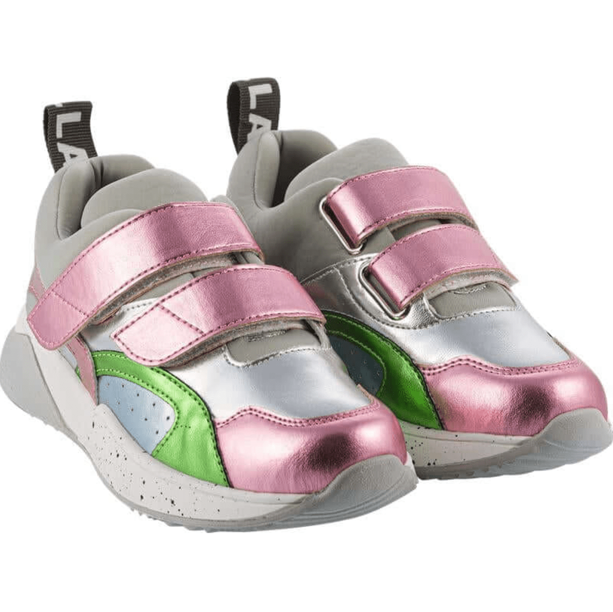 Stella McCARTNEY Kids - Обувки - Pink Metallic Velcro Trainers - Love|Labels