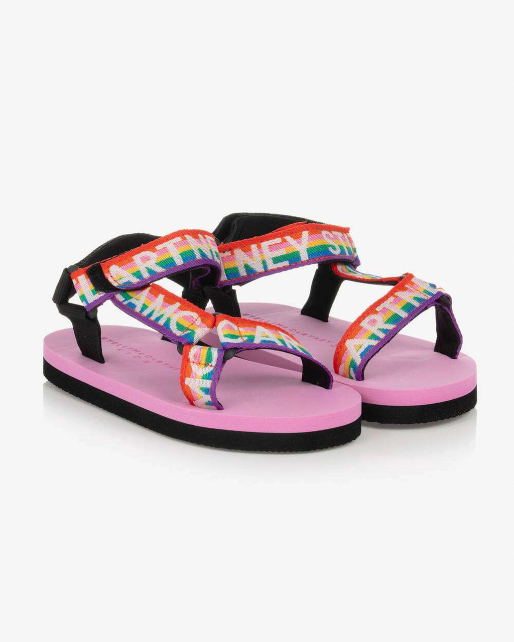 Pink Rainbow Logo Sandals