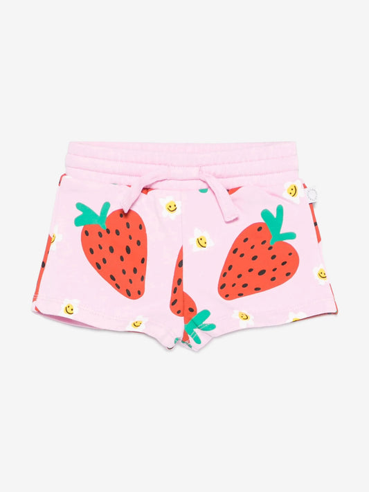 Stella McCARTNEY Kids - Шорти - Pink Strawberries Baby Shorts - Love|Labels
