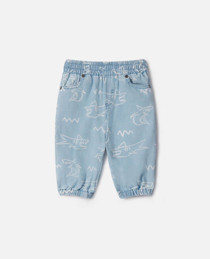 Stella McCARTNEY Kids - Панталони - Shark Print Baby Jeans - Love|Labels