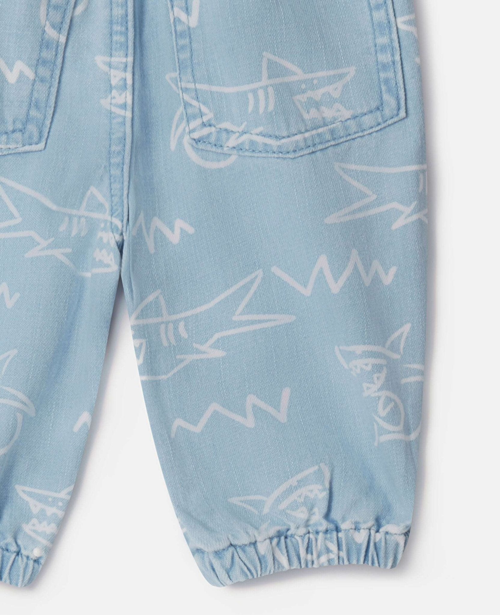 Stella McCARTNEY Kids - Панталони - Shark Print Baby Jeans - Love|Labels